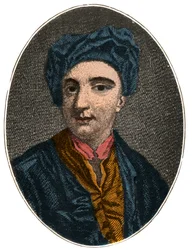 Portrett av Nicholas Rowe (1674 -1718), engelsk dramatiker, poet og diverse forfatter.