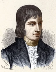 Portrett av Philippe Lebon (1769 - 1804), fransk ingeniør og kjemiker (oppfinneren av gassbelysningen) - i «Vitenskapens album; berømte vitenskapsmenn; Store oppdagelser», 1896