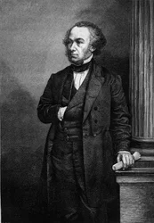 Portrett av Richard Cobden (1804-1865), engelsk industrimann og politiker. Gravering i "" Le Magasin Picturesque""
