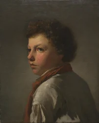 Portrett av en ung mann (olje på stoff)