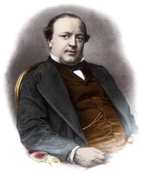 Portrett av den franske advokaten Charles Alexandre Lachaud (1818-1882) - Gravering av 1800-tallets privatsamling