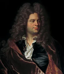 Portrett av den franske forfatteren Jean de La Bruyere (1645-1696) Maleri av den franske skolen på 1600-tallet. Chantilly, Conde-museet