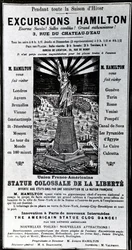 Plakatreklame-utflukter Hamilton, ca. 1890