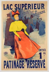 Plakat som reklamerer for en skøytebane på Lac superieur i Bois de Boulogne