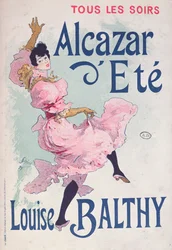 Plakat for Alcazar dEté, med Louise Balthy i hovedrollen, 1893