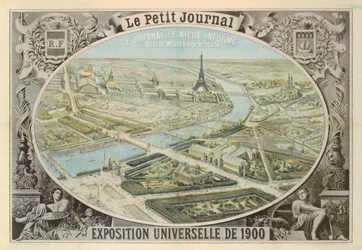 Plakat utgitt av Le Petit Journal for å annonsere for Exposition Universelle i Paris, 1900