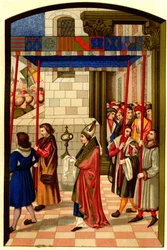 Prosesjon av kong Rene I av Anjou (1409-1480) til Aix en Provence