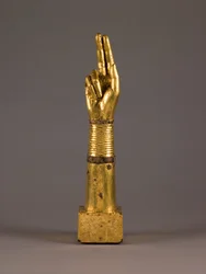 Relikviearm, ca. 1050–1100 (tre og gullplate)