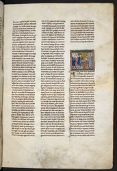 Royal MS 14 E. III, f.19r, illustrasjon fra #39;Estoire del Saint Graal, La Queste del Saint Graal, Morte Artu#39;, c.1315-25 (vellum)