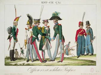 Russiske offiserer og soldater, 1815