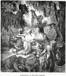 Ofring til hedenske guder, ca. 1890