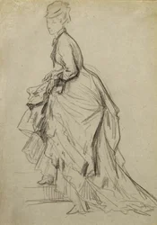 Viser en ankel, ca. 1880 (kritt på papir)