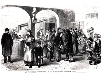 Suppekjøkken i Paris, ca. 1860