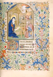 T.2629 Ms 63 f.55r The Nativity (Use of Paris) c.1460