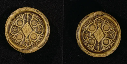 The Armorial Seal of Jeanne de Penthievre (1319-84) hertuginne av Bretagne og grevinne av Goello, 1369