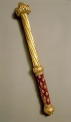 Stafettpinnen til Guillaume de Roquemont, 1384 (gull, vermeil, fløyel og edelstener)