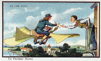 Landpostbudet i år 2000, ca. 1913