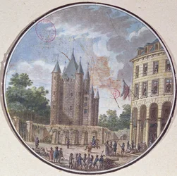 The Donjon of the Temple, Paris (fargegravering)