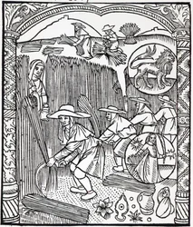 August måned, fra en gjeterkalender, 1496