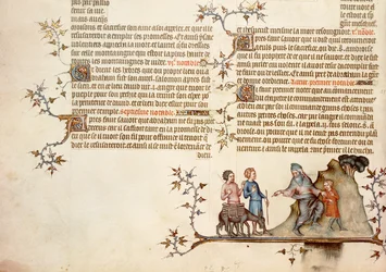 The Sacrifice of Isaac, fra The Bible of Jean de Sy, ca.1355