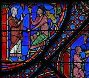 The St James Window: Filetus forteller Almoniges (Hermoniges) om sin omvendelse (w5)