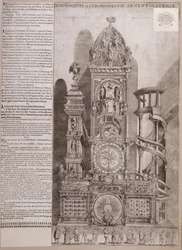 Strasbourg katedralklokke (gravering på papir)