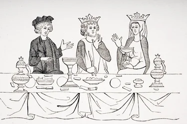 The Table of a Baron på 1200-tallet, etter en miniatyr fra 
