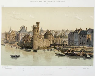 Tårnet i Nesles og Hotel de Guenegaud i 1650 - i "Paris a travers les ages", slutten av 1800-tallet