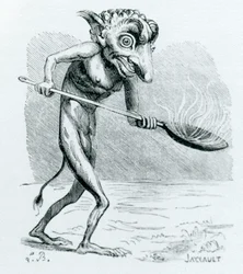 The Ukobach, illustrasjon fra Dictionnaire Infernal av Jacques Albin Simon Collin de Plancy, 1818