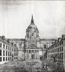 Universitetet i Sorbonne - quot;Det pittoreske alfabetet til monumentene i Parisquot; ca. 1840 (gravering)