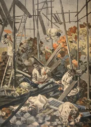 Ulykken ved Chesnay, illustrasjon fra Le Petit Journal: Supplement illustre, 1898