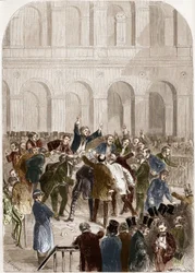 Kurven til Paris-børsen i 1857.