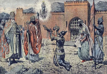Bokhveteprinse Mirat dit Lorus, beleiret av Karl den store i 778 i slottet hans Lourdes