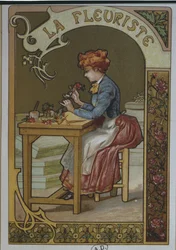 Blomsterjenta, ca.1900
