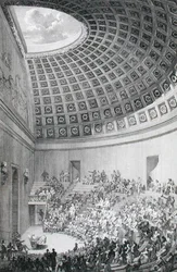 Forelesningssalen, basert på Pantheon i Roma, fra 