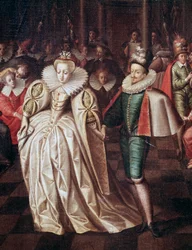 Ekteparet, Duc de Joyeuse og Margaret av Lorraine, detalj av ball gitt 24. september