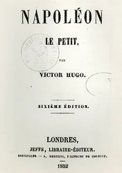 Tittelside til Napoleon le Petit (1852), av Victor Hugo (1802-85), 6. utgave, utgitt av Jeffs, 1852