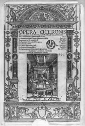 Tittelside til Opera Ciceronis, utgitt 1520