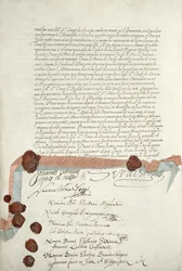 Westfalen-traktaten, undertegnet i Munster, 24. oktober 1648 (se 211403)