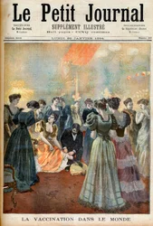 Vaksinering under en kveldsmottakelse under en koppeepidemi, fra «Le Petit Journal», 29. januar 1894