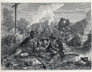 Vendee Wars (1793-1796): encampment of vendean insurges.