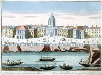 View and perspective of the Collège des Qutres Nations de Paris, optical view