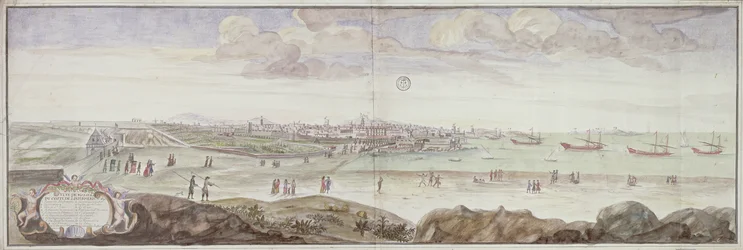 Utsikt fra siden av sykestuen, Marseille, 1698
