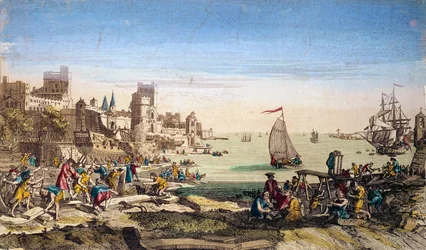 Utsikt over havnen og verftene i byen Le Havre (Seine maritime).