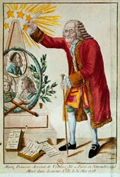 Voltaire (håndfarget etsning)