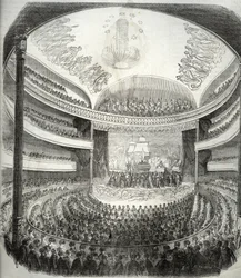 Utsikt over teateret rue du Chateau d'eau tidligere rue Neuve-Saint-Nicolas - (tidligere kafé-konsert og teater, blir suksessivt kalt "" Konsert på 1800-tallet", "" Eden-Comedie", "" New-Theatre du Chateau water&