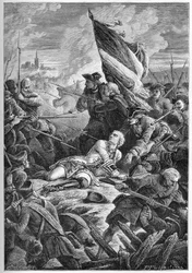 War of the Polish Succession (1733-1738) - The death of Louis Robert Hippolyte de Brehan, Count of Plelo (1699-1734) before Dantzig, May 27