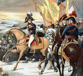 Den franske revolusjonskrigene: seier til Jean Victor (Jean-Victor) Moreau (1763-1813) over østerrikerne kommandert av erkehertug Jean 3. desember 1800 i slaget ved Hohenlinden (Baviere - Tyskland).