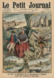 Hva republikkens president har beundret under sin reise gjennom Bretagne, forsideillustrasjon fra 'Le Petit Journal', tilleggsillustre, 7. juni 1914