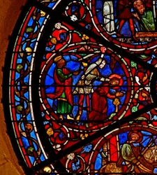Vindu w100 som viser martyrdøden til St. Barbara